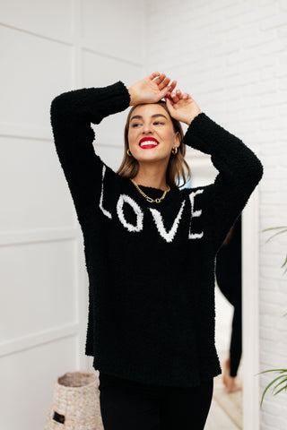 Knit Your Love Sweater in Black