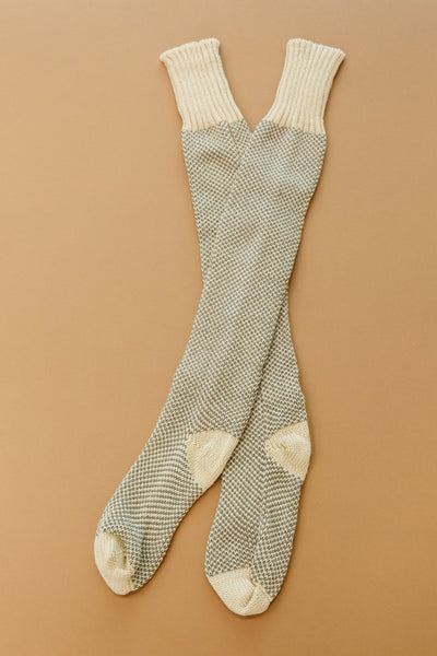 Knitted Lounge Socks In Oatmeal