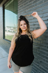 Lace & Shoulders Above The Rest Top In Black