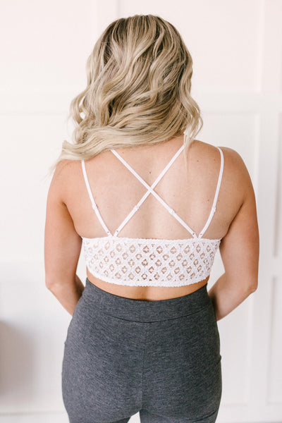 Lacey and Layered Bralette in White