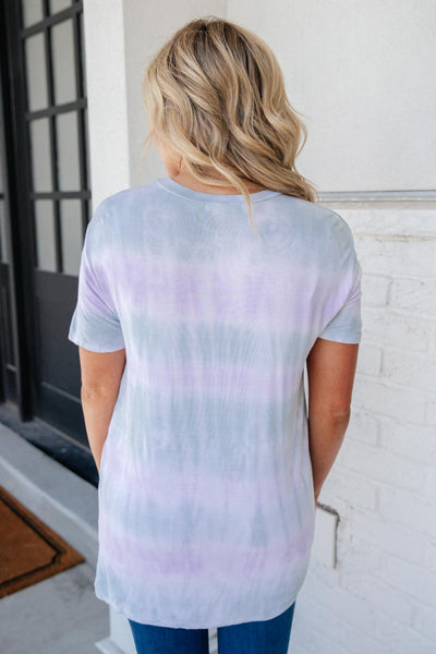 Lavender Fields Subtle Tie Dye Top