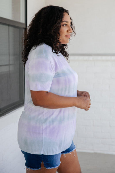 Lavender Fields Subtle Tie Dye Top