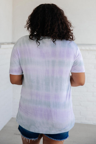 Lavender Fields Subtle Tie Dye Top