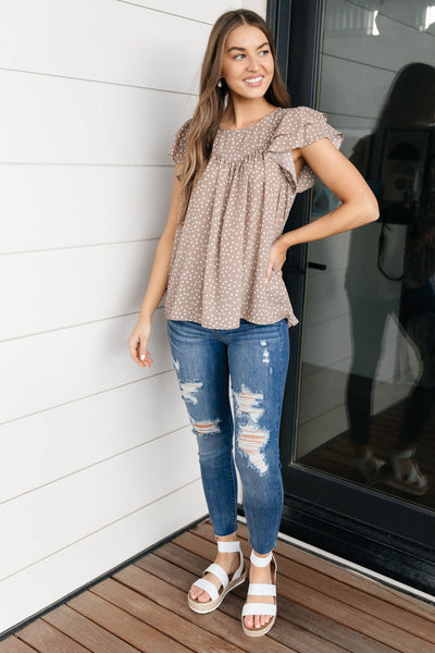 Layered Sleeve Sweetheart Blouse