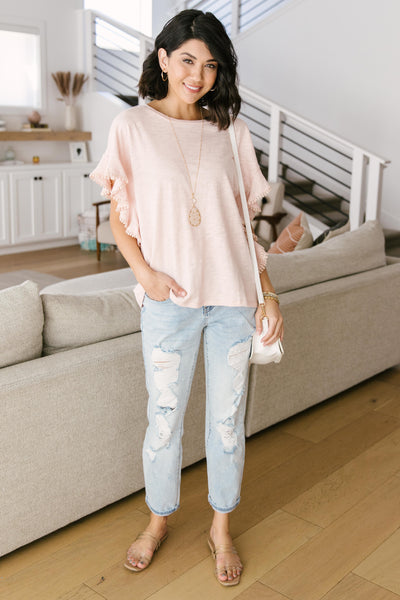 Lea Layered Top In Pink