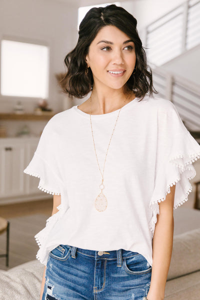 Lea Layered Top In White