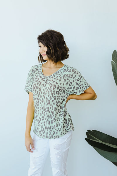 Leap Of Faith V-Neck In Mint