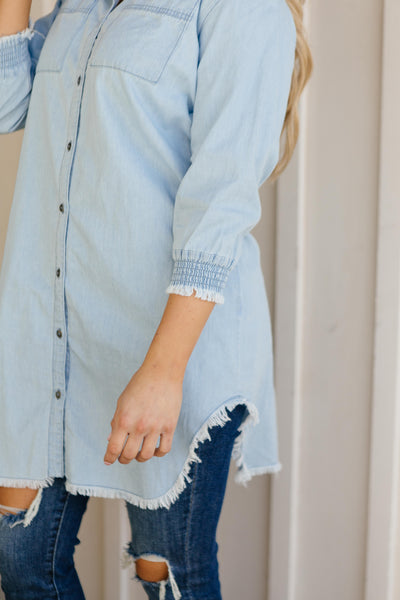 PREORDER: Leila Denim Button-Up