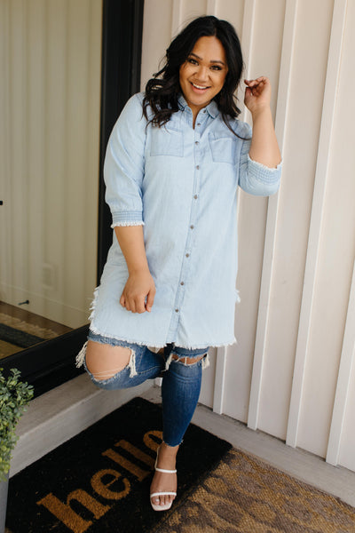 PREORDER: Leila Denim Button-Up