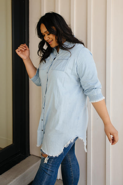 PREORDER: Leila Denim Button-Up