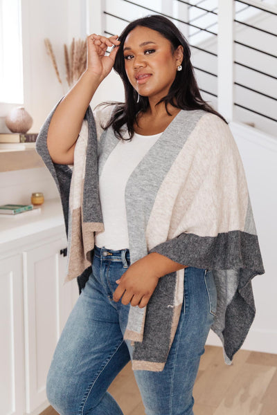 Lightly Layering Poncho Cardigan