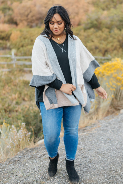 Lightly Layering Poncho Cardigan