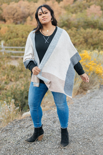 Lightly Layering Poncho Cardigan