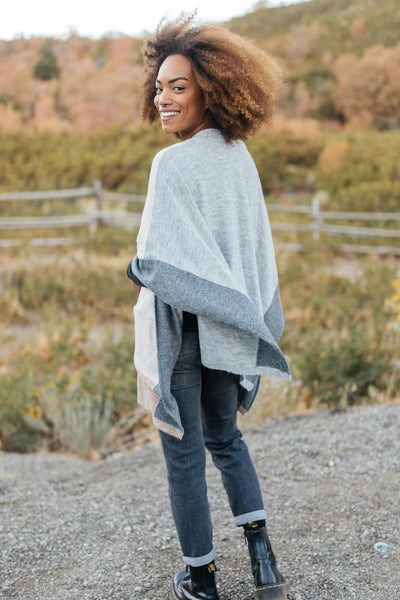 Lightly Layering Poncho Cardigan