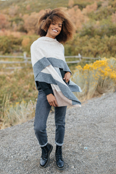 Lightly Layering Poncho Cardigan