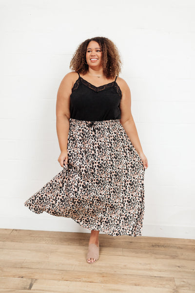 Lilith Maxi Skirt In Animal Print