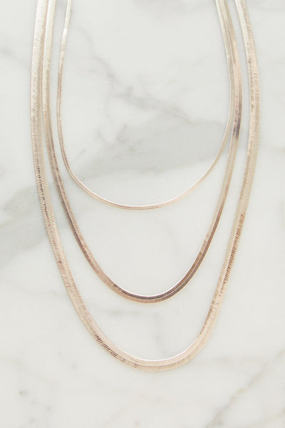 Listen Close Layered Necklace & Earring Set in Silver