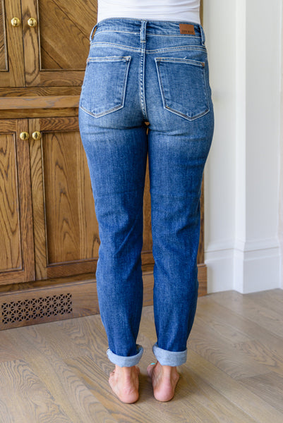 London Midrise Cuffed Boyfriend Jeans