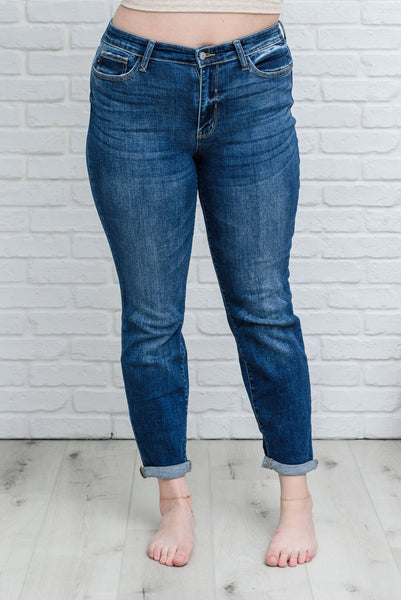 London Midrise Cuffed Boyfriend Jeans