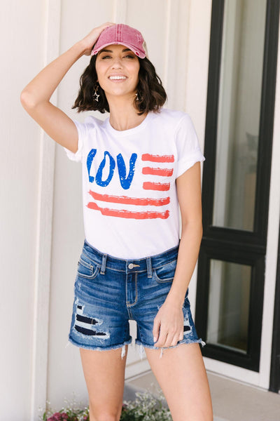 Love For The Flag Graphic Tee