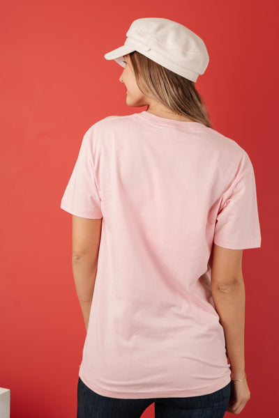 Lover Graphic Tee in Rose