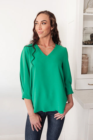 Lucky Chic Top in Kelly Green