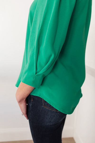 Lucky Chic Top in Kelly Green