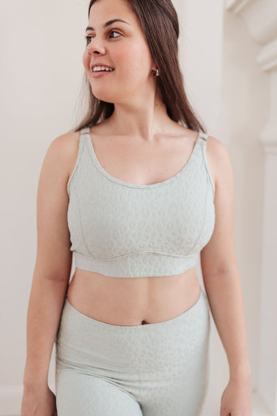 Lux & Plush Sports Bra In Mist