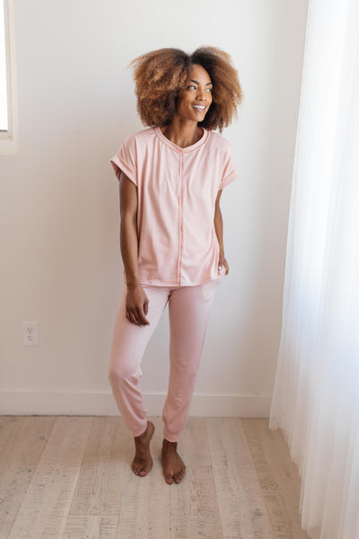 Luxurious Loungewear Joggers In Blush