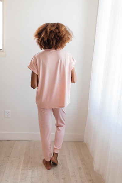 Luxurious Loungewear Joggers In Blush