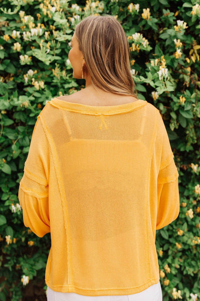 Mango Tango V-Neck Top