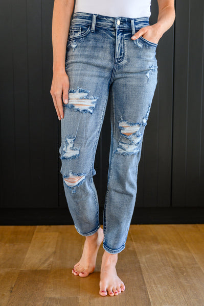 Mary Lou Hi-Rise Destroyed Boyfriend Jeans