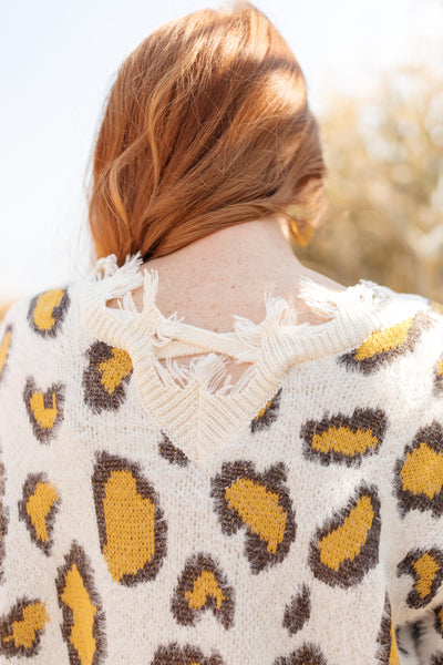 Mellow Yellow Leopard Sweater