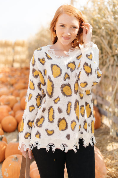 Mellow Yellow Leopard Sweater