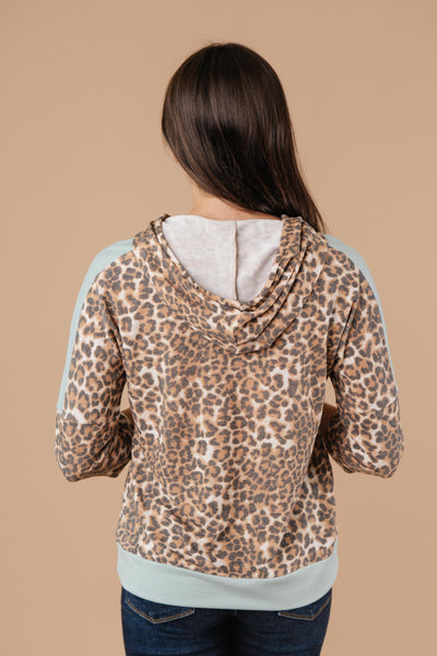 Mint Leopard Hoodie