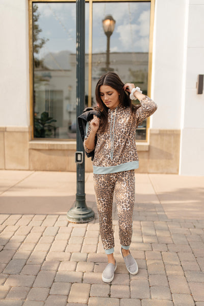 Mint Leopard Joggers