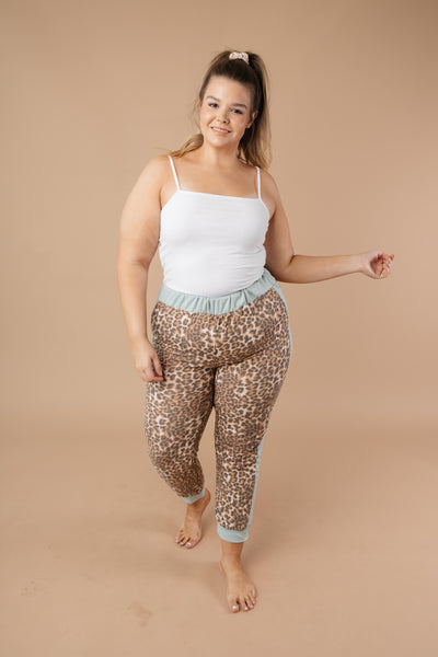 Mint Leopard Joggers