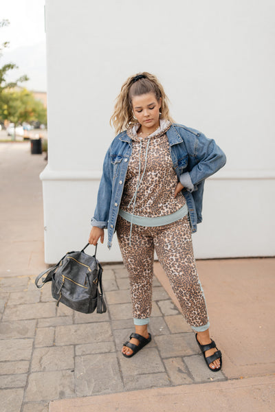 Mint Leopard Joggers