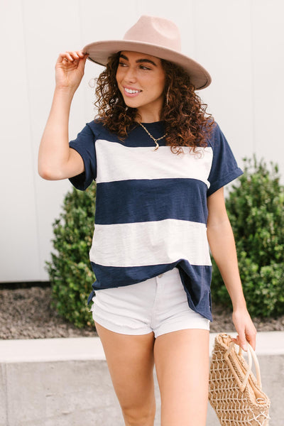 Modern Brenton Top in Navy