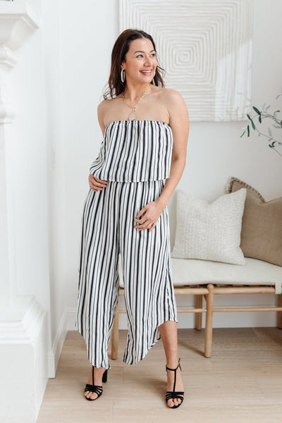 Modern Stripes Sleeveless Jumpsuit