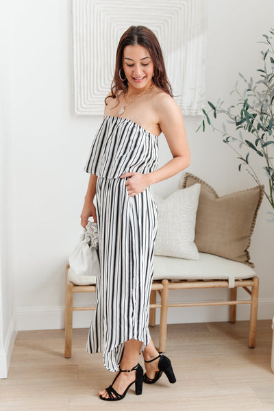 Modern Stripes Sleeveless Jumpsuit