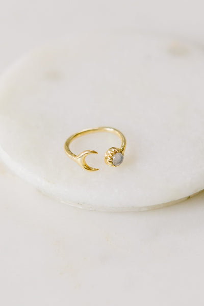 Moon & Star Ring