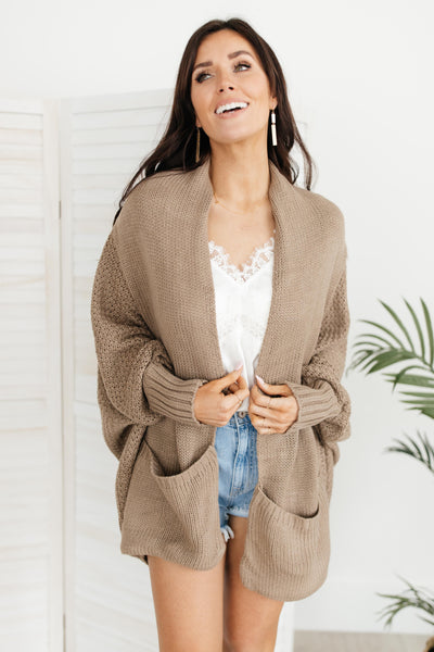 Not Your Grandmother's Cardigan in Muted Moss