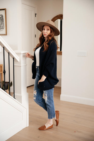 Not Your Grandmother's Cardigan in Navy