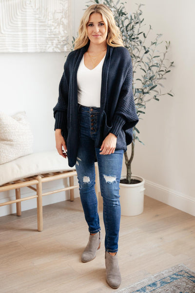 Not Your Grandmother's Cardigan in Navy