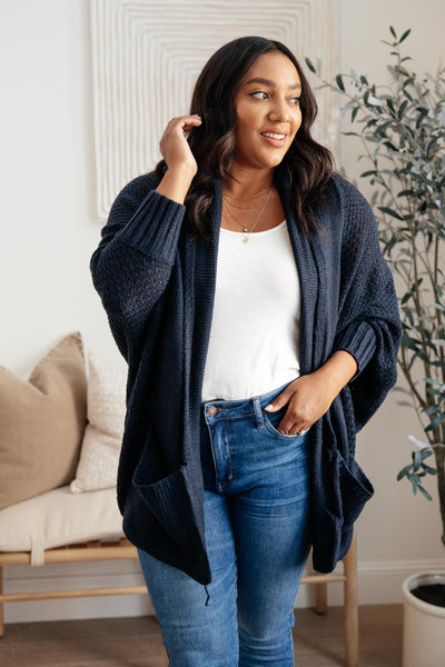 Not Your Grandmother's Cardigan in Navy