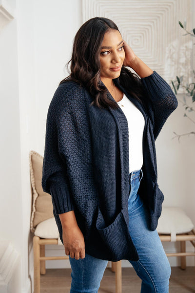 Not Your Grandmother's Cardigan in Navy