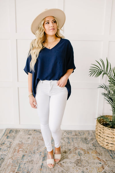 Ocean Breeze Navy Top