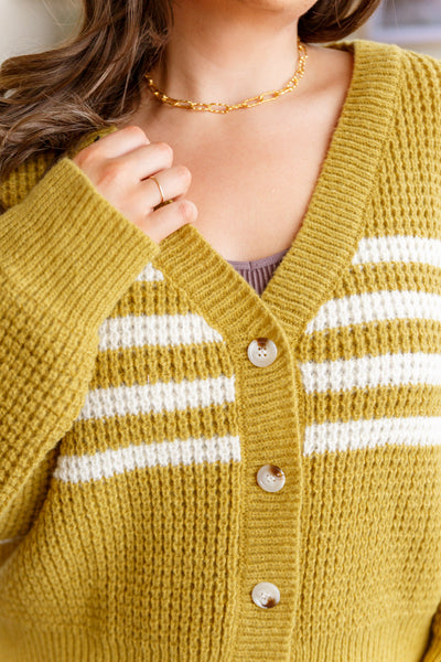 On Top of the World Striped Cardigan