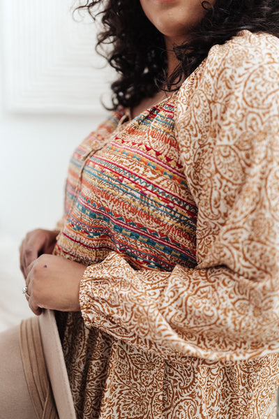 Open Sky Boho Tunic in Marigold